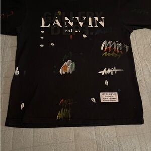 Lanvin Black and White Short Sleeve Tees